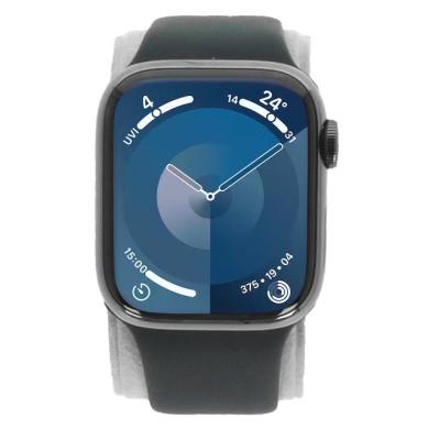 Apple Watch Series 9 GPS + Cellular 41mm Acciaio inossidabile grafite Cinturino Sport mezzanotte S/M - Ricondizionato - ottimo - Grade A