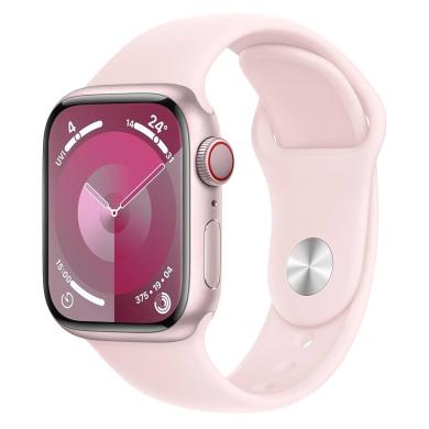 Apple Watch Series 9 GPS + Cellular 41mm Alluminio rosé Cinturino Sport rosa confetto M/L - Ricondizionato - ottimo - Grade A
