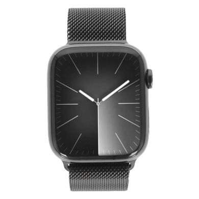 Apple Watch Series 9 GPS + Cellular 45mm Acciaio inossidabile grafite Cinturino in maglia milanese grafite - Ricondizionato - ottimo - Grade A