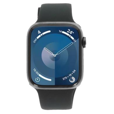 Apple Watch Series 9 GPS + Cellular 45mm Acciaio inossidabile grafite Cinturino Sport mezzanotte S/M - Ricondizionato - ottimo - Grade A