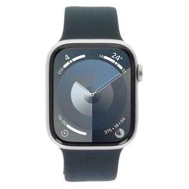 Apple Watch Series 9 GPS + Cellular 45mm Alluminio argento Cinturino Sport blu tempesta M/L - Ricondizionato - ottimo - Grade A