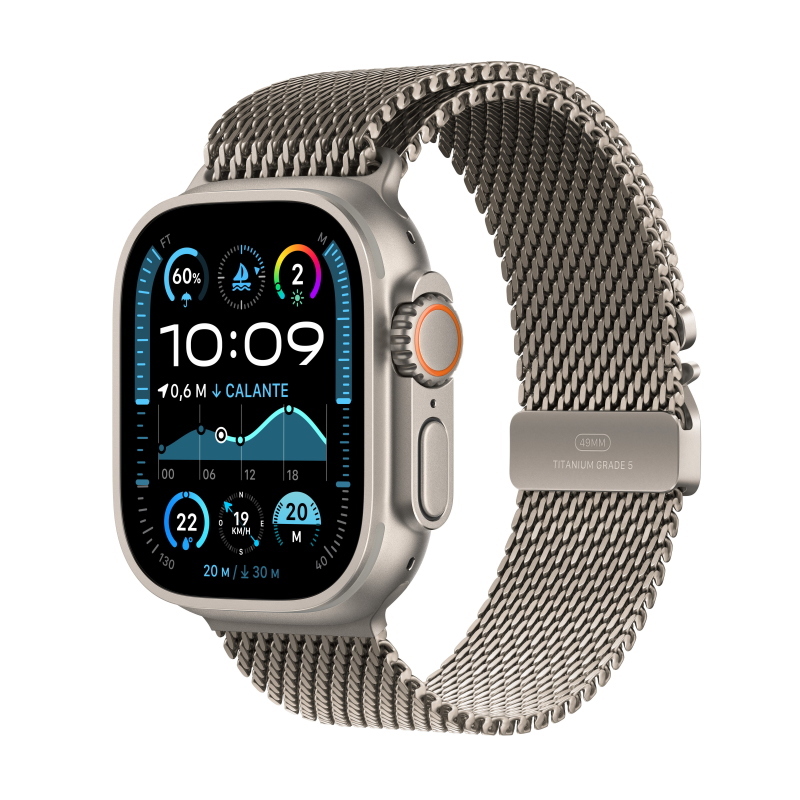 Apple watch ultra 2 gps + cellular 49mm cassa in titanio con titanio naturale milanese loop - s Apple watch ultra 2 gps + cellular 49mm cassa in titanio con titanio naturale milanese loop - s