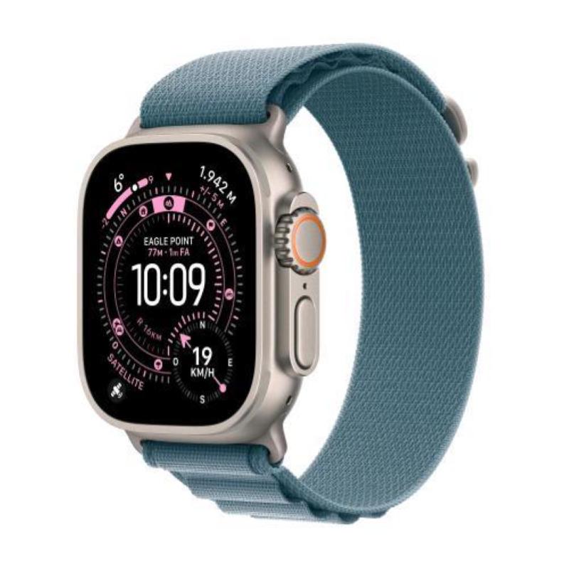 Apple watch ultra 3 gps + cellular 5g cassa 49mm in titanio con alpine loop blu chiaro - medium Apple watch ultra 3 gps + cellular 5g cassa 49mm in titanio con alpine loop blu chiaro - medium