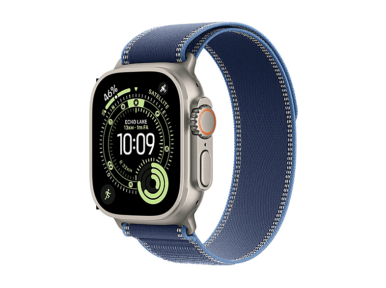 APPLE Watch Ultra 3 GPS + Cellular, Cassa in titanio naturale (49 mm) con Trail Loop blu/blu acceso - M/L
