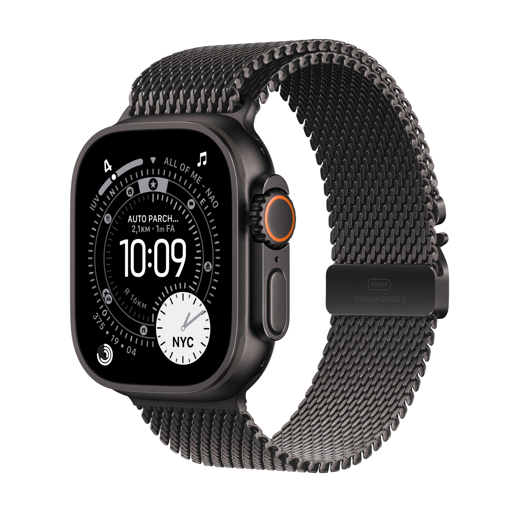 Apple Watch Ultra 3Gps + Cellular49Mmblack Titanium Case With Black Titanium Milanese Loop - Smal