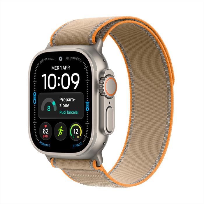 APPLE Watch Ultra 4 GPS + Cellular, cassa in Titanio Naturale da (49 mm) con Trail Loop color sabbia - S/M