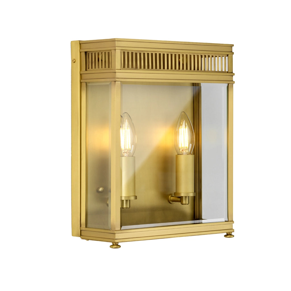 Applique esterna Holborn ottone spazzolato 2xE14 40W Applique esterna Holborn ottone spazzolato 2xE14 40W