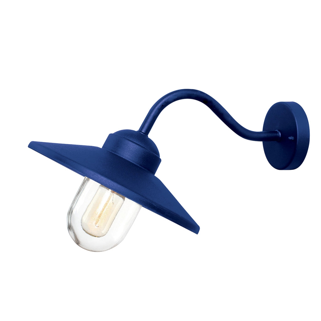 Applique esterno industrial blu E27 60W IP44 Klampenborg Applique esterno industrial blu E27 60W IP44 Klampenborg
