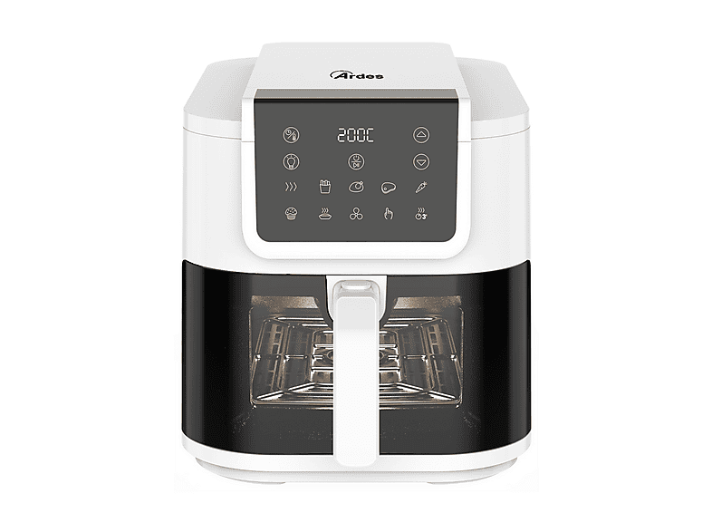 ARDES FRIGGISANA INFINITY WINDOW 8L WHITE FRIGGITRICE AD ARIA, capacità 8 l, Max potenza 1700 W, Bianco