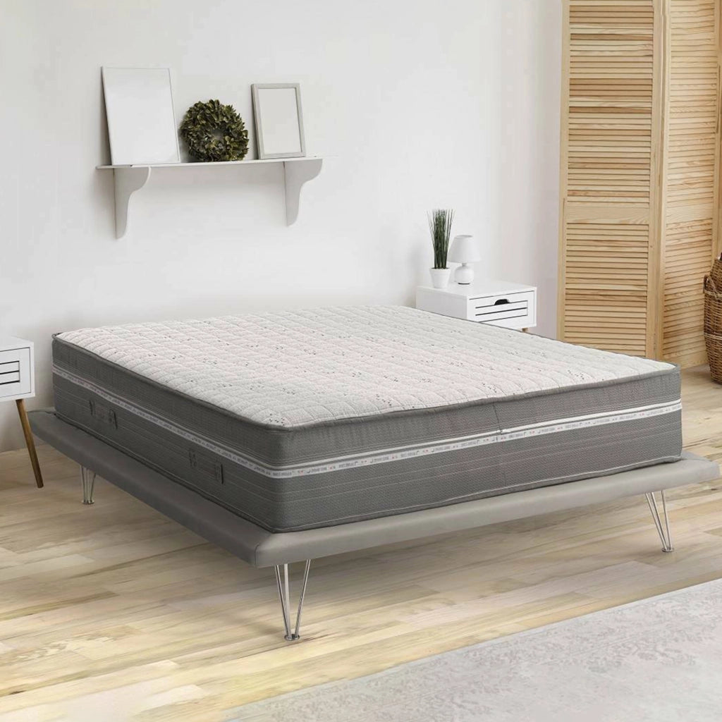 Arial, Materasso Piazza e Mezza Sfoderabile Made in Italy, 190x120x32h cm Grigio