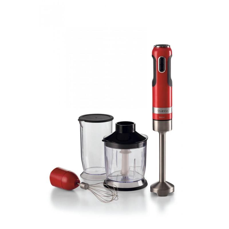 Ariete 0602 frullatore ad immersione 1000w bicchiere 700 ml tritatutto 500ml rosso