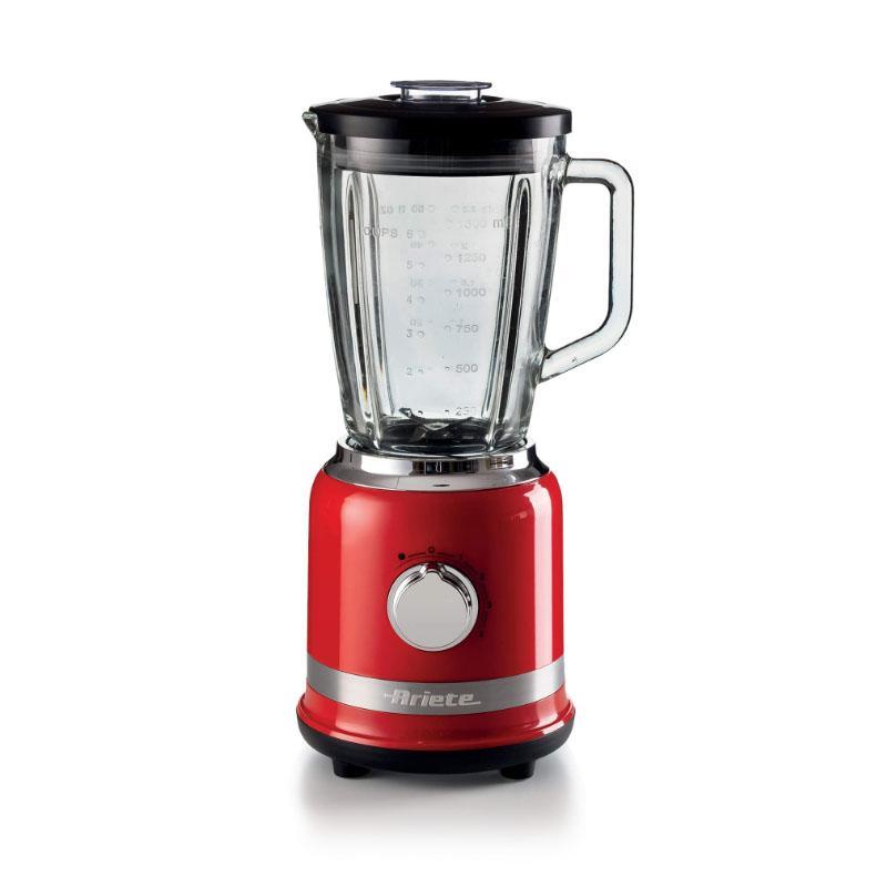 Ariete 585 frullatore elettrico 1000w capacita` 1.5 lt 4 velocita` 4 lame in acciaio tazza in vetro graduata rosso Ariete 585 frullatore elettrico 1000w capacita` 1.5 lt 4 velocita` 4 lame in acciaio tazza in vetro graduata rosso
