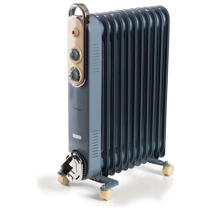 Ariete - 8252 Radiatore A Olio Vintage 11 Elementi-azzurro