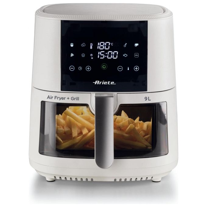 ARIETE AIR FRYER 9 FRIGGITRICE AD ARIA, capacità l, Max potenza 1500 W, Bianco