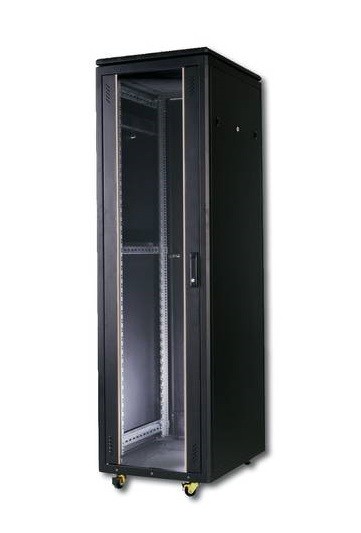 Armadio 42 unità linea professionale (A)2020 X (L)600 X (P)600 mm. Colore nero RAL9005 (DN-19 42U 6/6-SW)