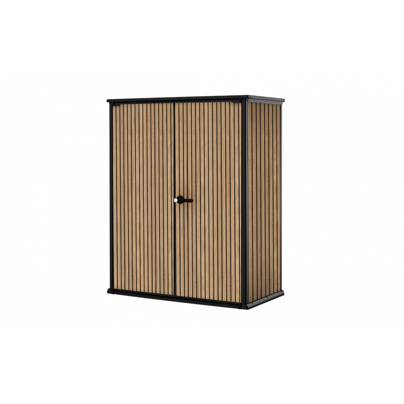 Armadio da Giardino Vertical Store 1400L - Effetto legno Doghe - 140x73,6x170,4 - Keter