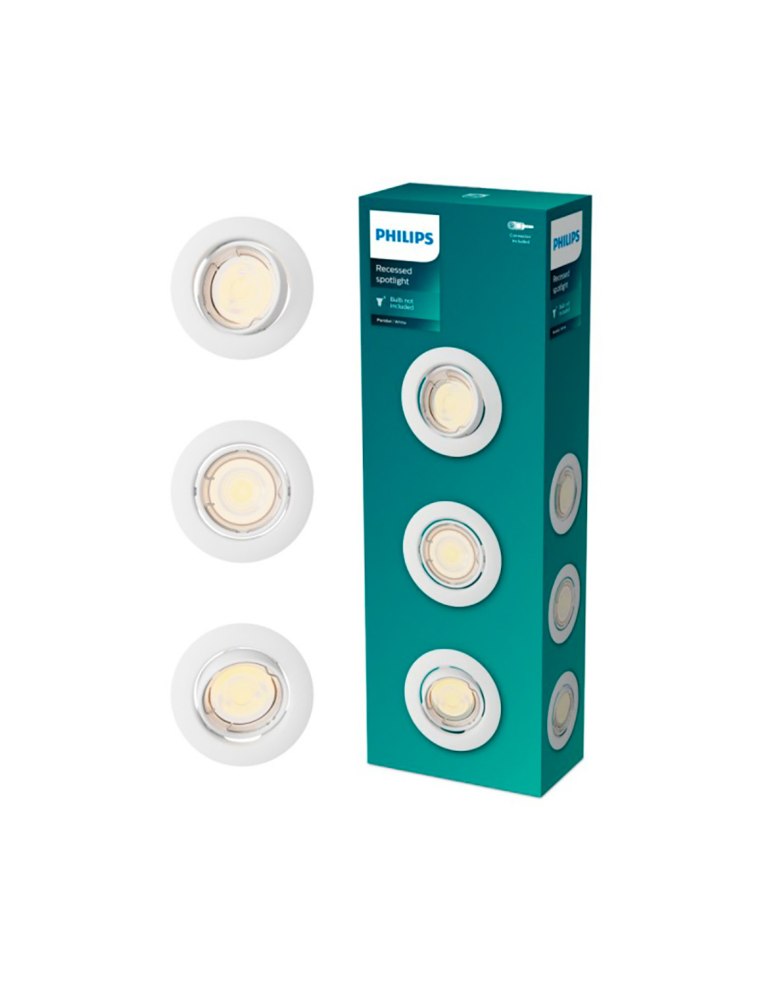 Aro Incassato Rotondo In Metallo, Modello Peridot, Bascante, Bianco, Ø9 Cm, 3 Uds Aro Incassato Rotondo In Metallo, Modello Peridot, Bascante, Bianco, Ø9 Cm, 3 Uds