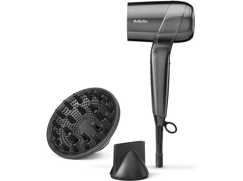 ASCIUGACAPELLI BABYLISS D6200DE TITANIUM SHINE, Potenza 1600 W, Tipo di motore EC motor, Livelli temperatura 3, Tecnologia a ioni, Attacco diffusore