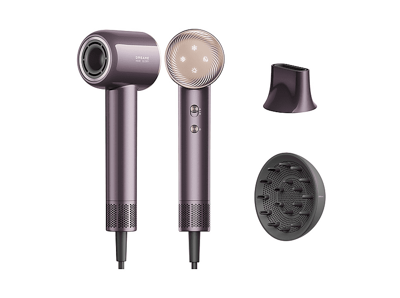 ASCIUGACAPELLI DREAME Glory Combo Purple, Potenza 1600 W, Livelli di temperatura 4, Tecnologia a ioni, Attacco diffusore