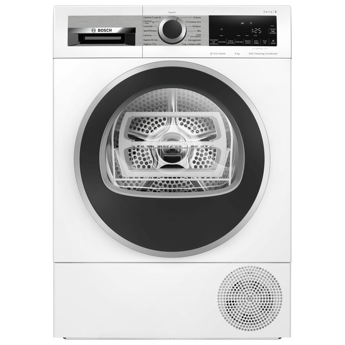ASCIUGATRICE BOSCH WQG245C0IT A pompa di calore, 9 kg, profondità 61,3 cm, 61 dB(A), Bianco, Classe C
