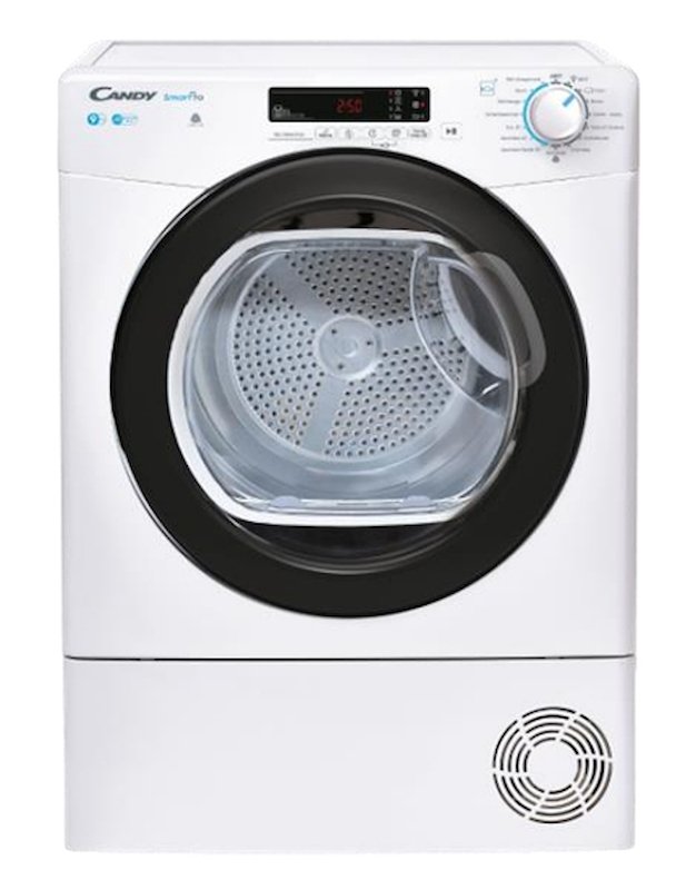 Asciugatrice CANDY CROE H9A2TBE-S, a pompa di calore, 9 Kg, profondità 58,5 cm, Smart Pro, funzione Syncro, Classe E