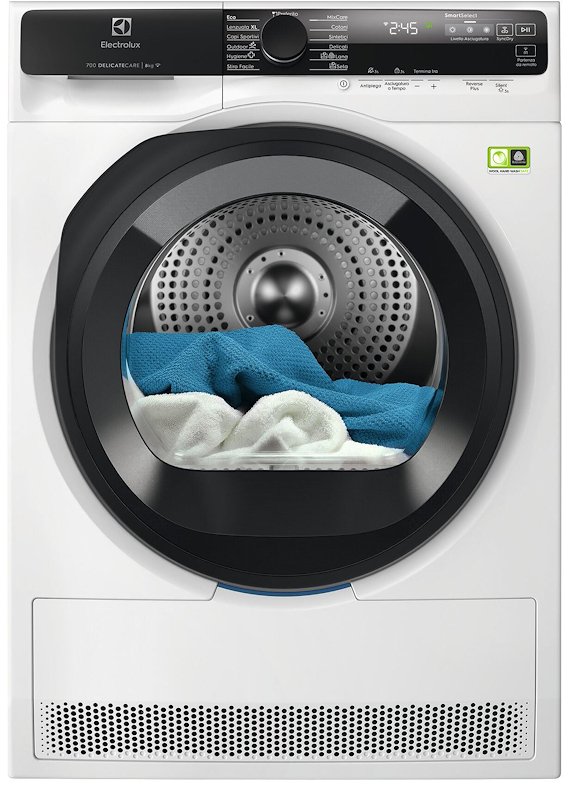 ASCIUGATRICE ELECTROLUX EW7H58GY A pompa di calore, 8 kg, profondità 63,6 cm, 63 dB(A), BIANCO, Classe B