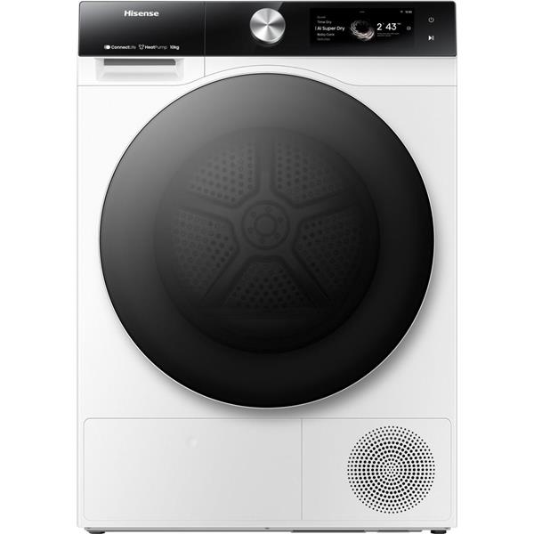 ASCIUGATRICE HISENSE DH7S107BW A pompa di calore, 10 kg, profondità 72 cm, 62 dB(A), Bianco, Classe C