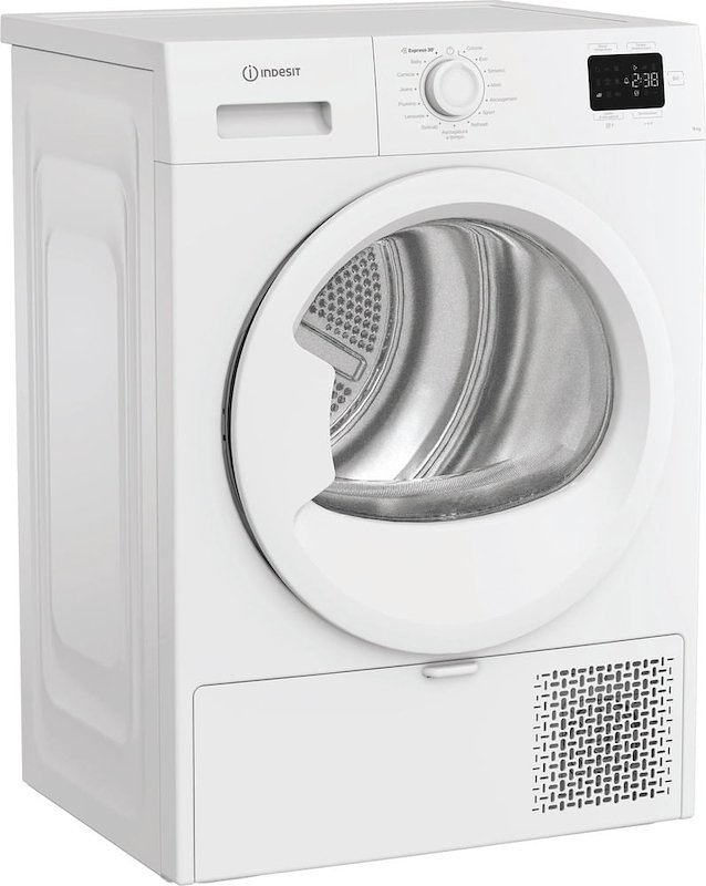 Asciugatrice INDESIT C YD 83D WW IT, a pompa di calore, 8 kg, profondità 54,5 cm, Quick cycle, Filtro 2in1, Classe D