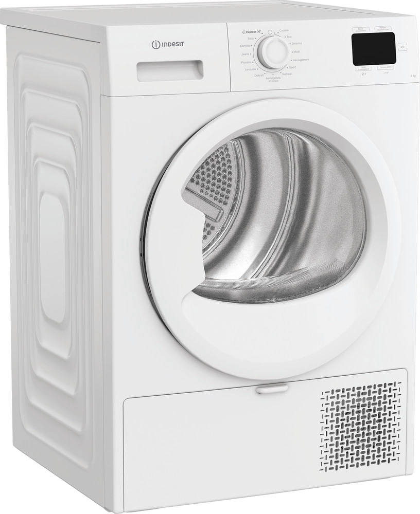 ASCIUGATRICE INDESIT C YD 93D WW IT A pompa di calore, 9 kg, profondità 60,7 cm, 64 dB(A), Bianco, Classe D
