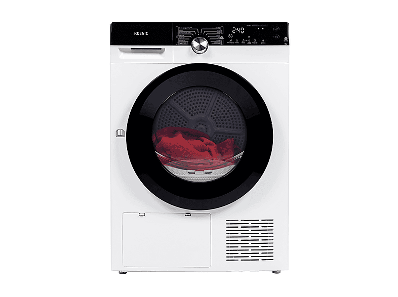 Asciugatrice KOENIC KTD 9334 C, a condensazione, 9 Kg, profondità, 68 cm, funzione refresh, Cotone ECO, Classe C