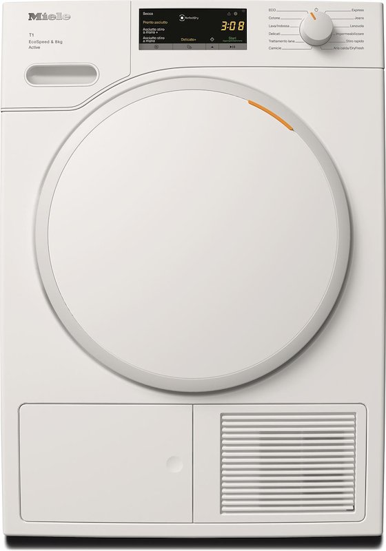 Asciugatrice MIELE TWA 520 WP, a condensazione, 8 Kg, profondità 65,5 cm, funzione refresh, lava/Indossa; Camicie; aria calda/DryFresh, Classe C
