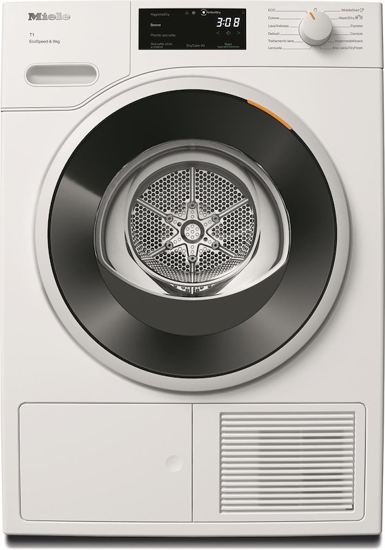 ASCIUGATRICE MIELE TWD 640 WP A pompa di calore, 9 kg, profondità 64,3 cm, 64 dB(A), bianco, Classe C