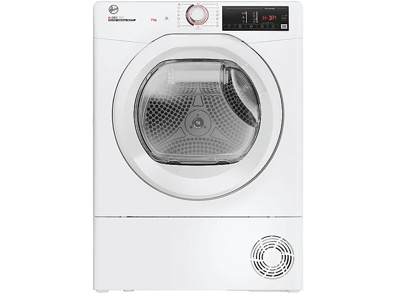 ASCIUGATRICE SLIM HOOVER HR4 H7A2TE-S A pompa di calore, 7 kg, profondità 46,5 cm, 67 dB(A), Bianco, Classe E