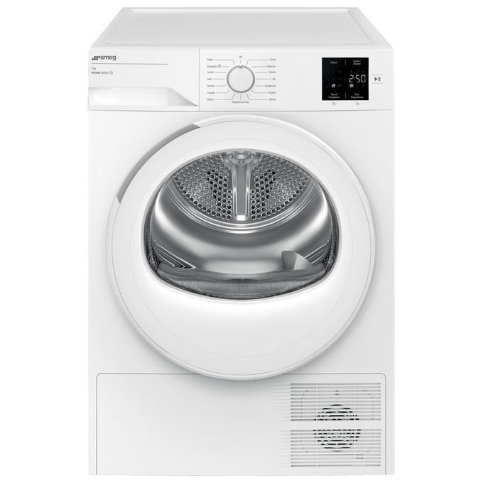 ASCIUGATRICE SMEG DRC07EE A pompa di calore, 7 kg, profondità 54,6 cm, 64 dB(A), Bianco, Classe E