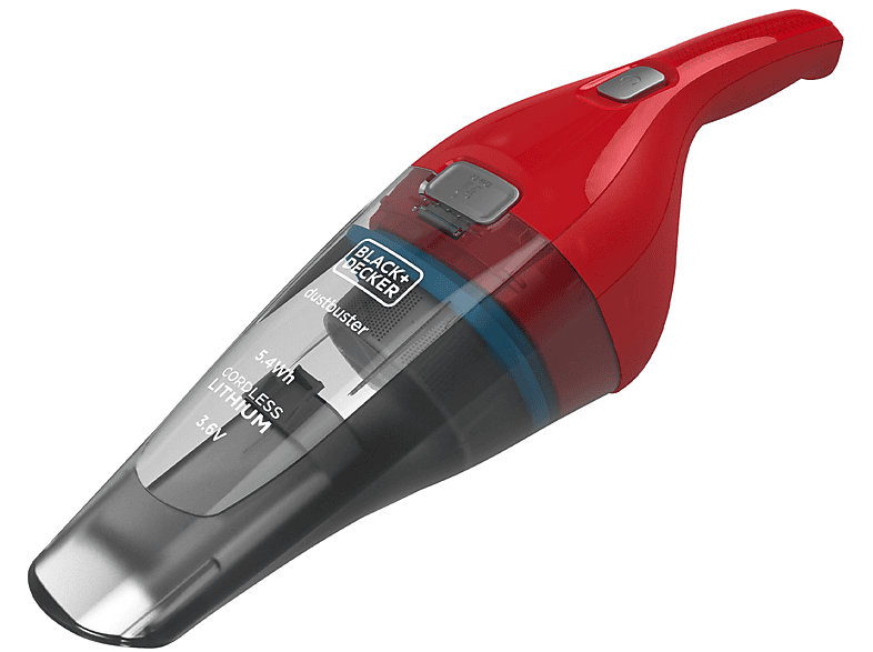 ASPIRABRICIOLE BLACK + DECKER NVC115WAR, Potenza Max 74 W, Autonomia fino a 11.5 min, Contenitore polvere 0,385 l, rosso
