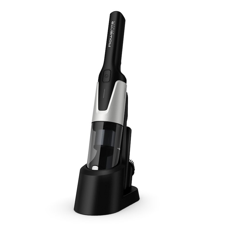 ASPIRABRICIOLE ROWENTA AC9736, Potenza Max 80 W, Autonomia fino a 10 min, Contenitore polvere 0,2 l, grigio e bianco