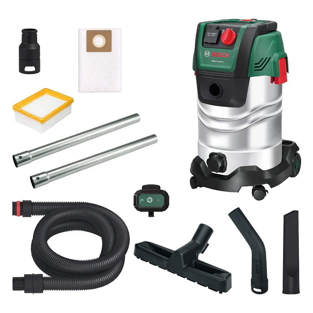 Aspirapolvere Bosch Pas30-240prs Capacità 30 L Ruote Anti Ribaltamento Aspirapolvere Bosch Pas30-240prs Capacità 30 L Ruote Anti Ribaltamento