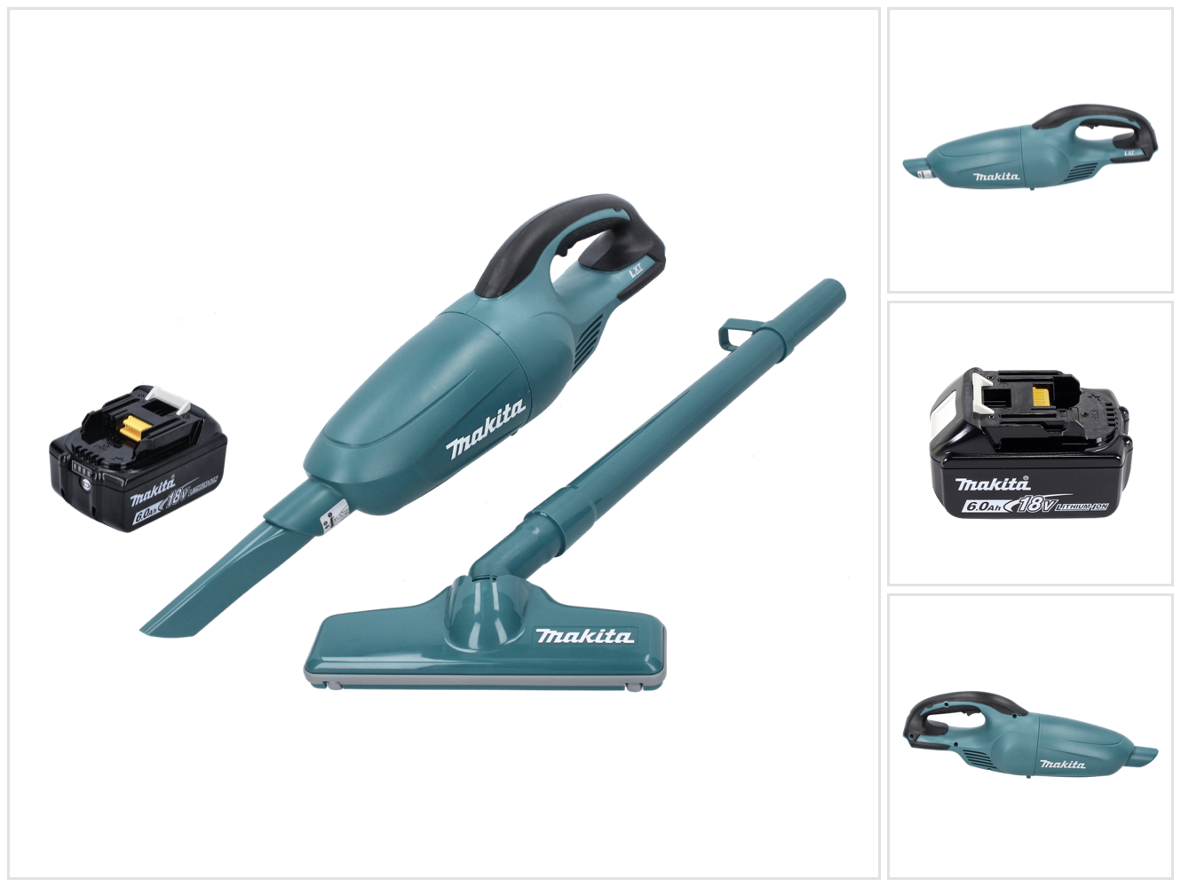 Aspiratore A Batteria Makita Dcl 180 G1 18 V Verde + 1x Batteria Ricaricabile 6,0 Ah - Senza Caricabatterie