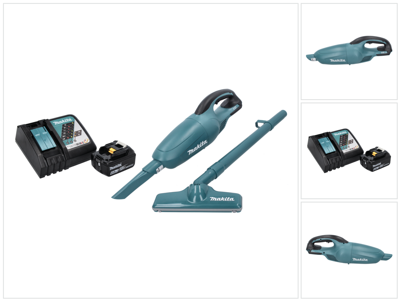 Aspiratore A Batteria Makita Dcl 180 Rg1 18 V Verde + 1x Batteria Ricaricabile 6,0 Ah + Caricabatterie