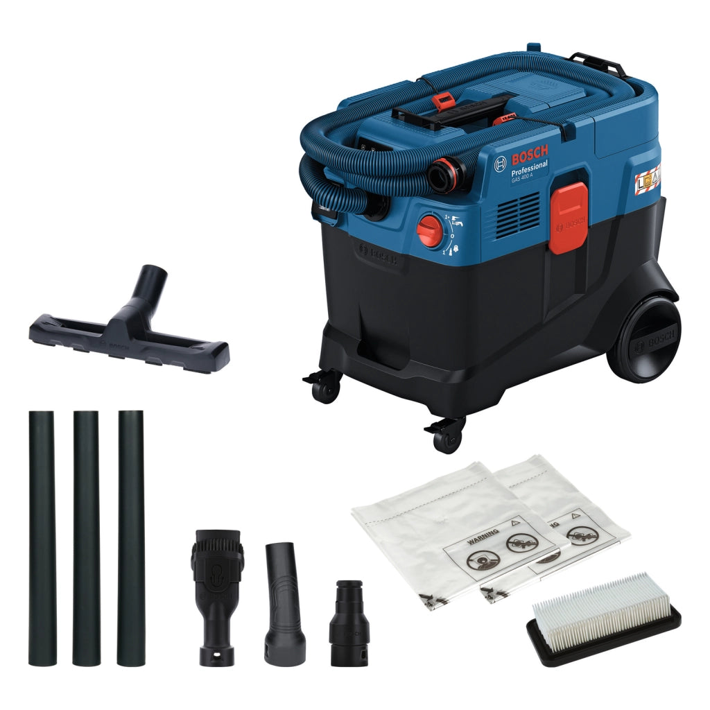 Aspiratore industriale Bosch GAS 400 A Professional 1200W – bidone 40L, AFC Aspiratore industriale Bosch GAS 400 A Professional 1200W – bidone 40L, AFC