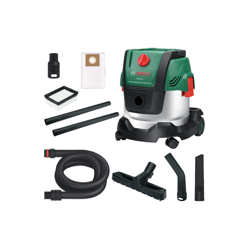 Aspiratore Universale Bosch - Pas 15-220prs - 1300w - 65 L/s - Serbatoio 15l - 220 Mbar