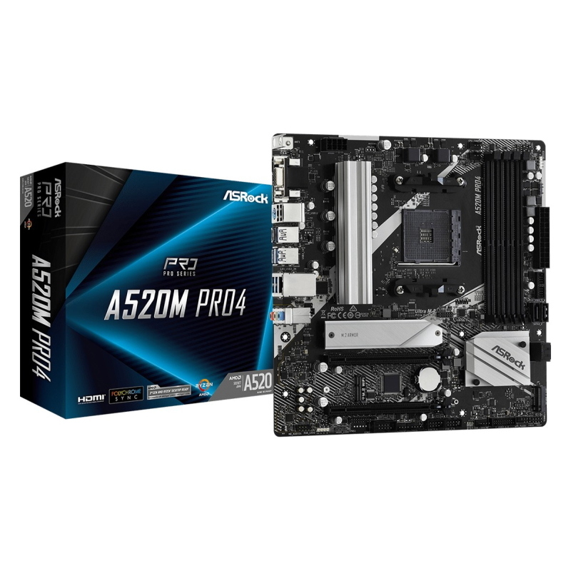 Asrock a520m pro4 socket am4 micro atx