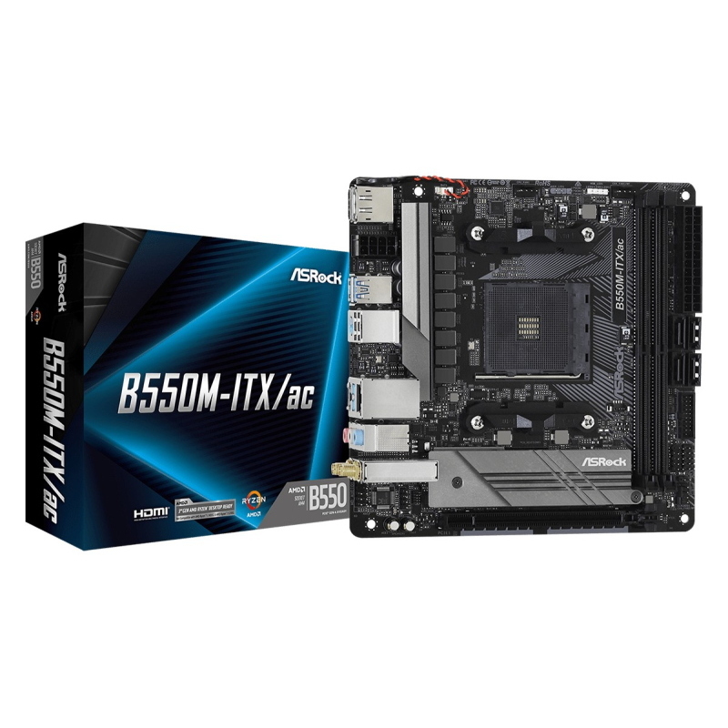 Asrock b550m-itx/ac amd b550 socket am4 mini itx