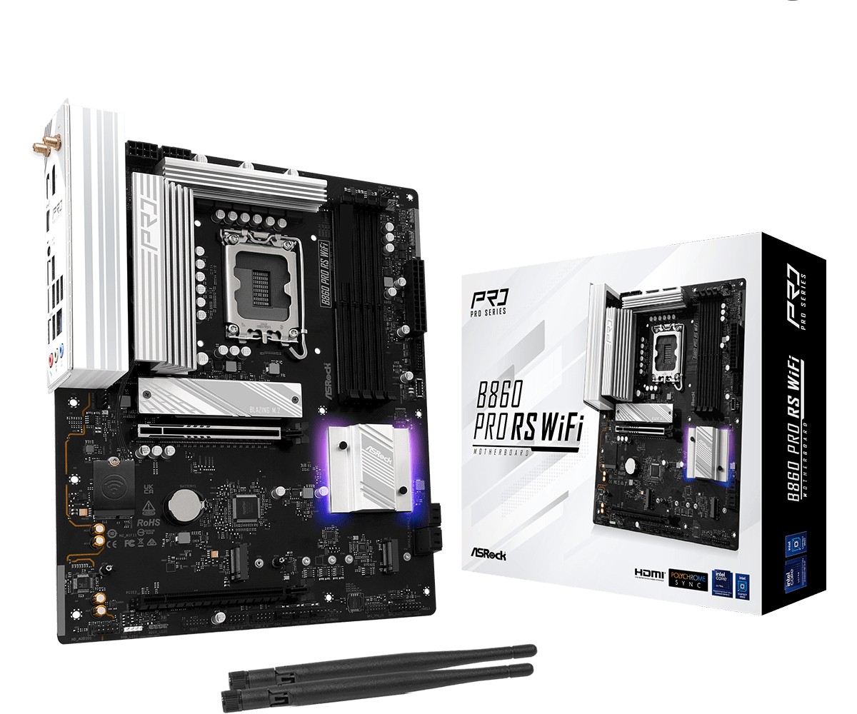 Asrock B860 Pro RS WiFi Intel B860 LGA 1851 (Socket V1) ATX