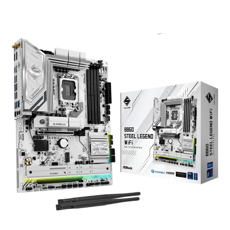 Asrock b860 steel legend wifi - motherboard - atx - lga1851-sockel - b860 chipsatz - usb4, usb-c 3.2 gen2, usb 3.2 gen 2