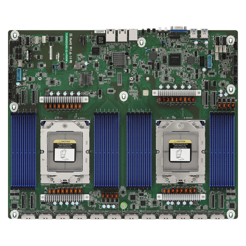 Asrock mainboard turin2d24g-2l+/500w proprietary dual sockel sp5 single - mainboard - 6 gb