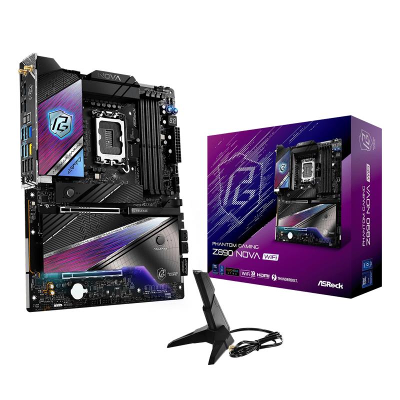 Asrock phantom gaming z890 nova wifi - motherboard - atx - lga1851-sockel - z890 chipsatz - usb4, usb 3.2 gen 2, usb 3.2