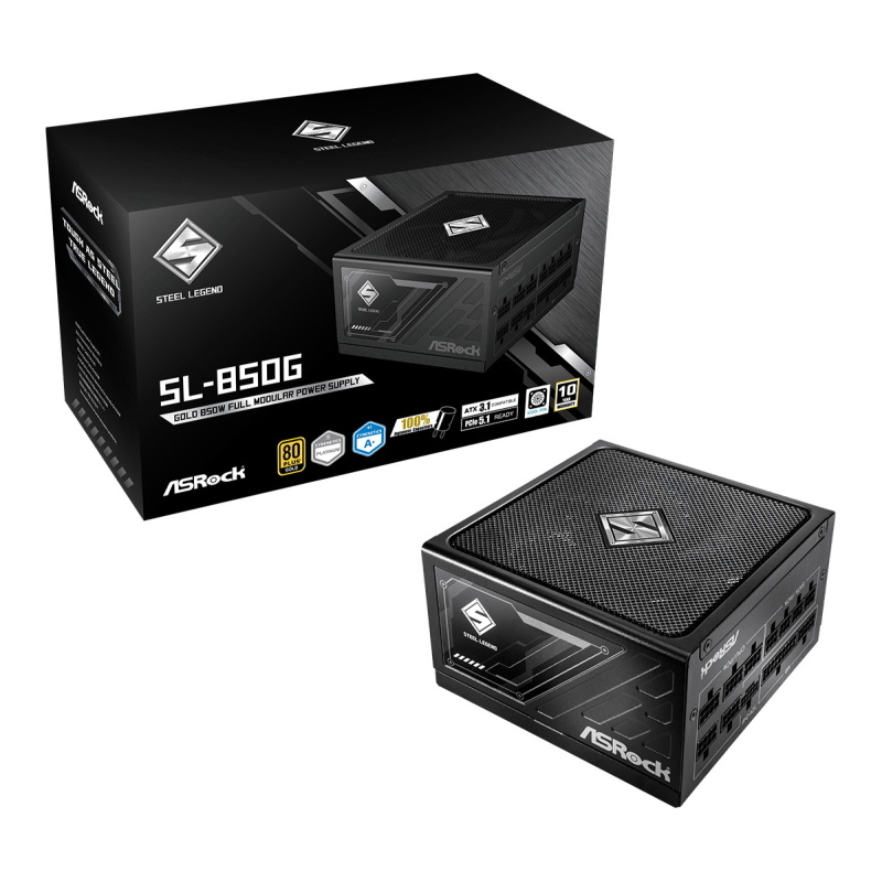 Asrock sl-850g steel legend alimentatore per computer 850 w 20+4 pin atx atx nero