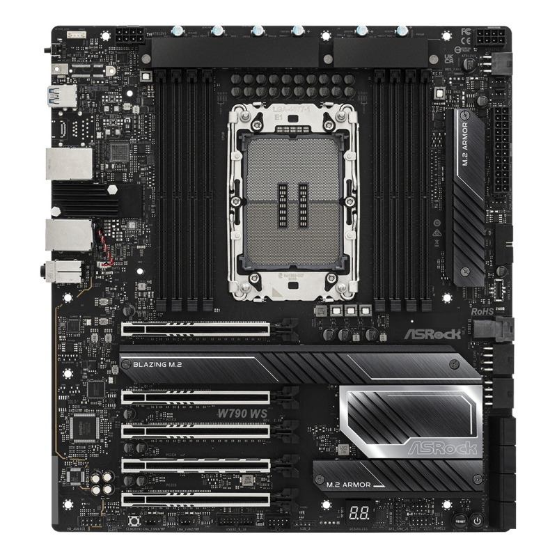 Asrock w790 ws r2.0 e-atx server mainboard mit intel sockel 4677