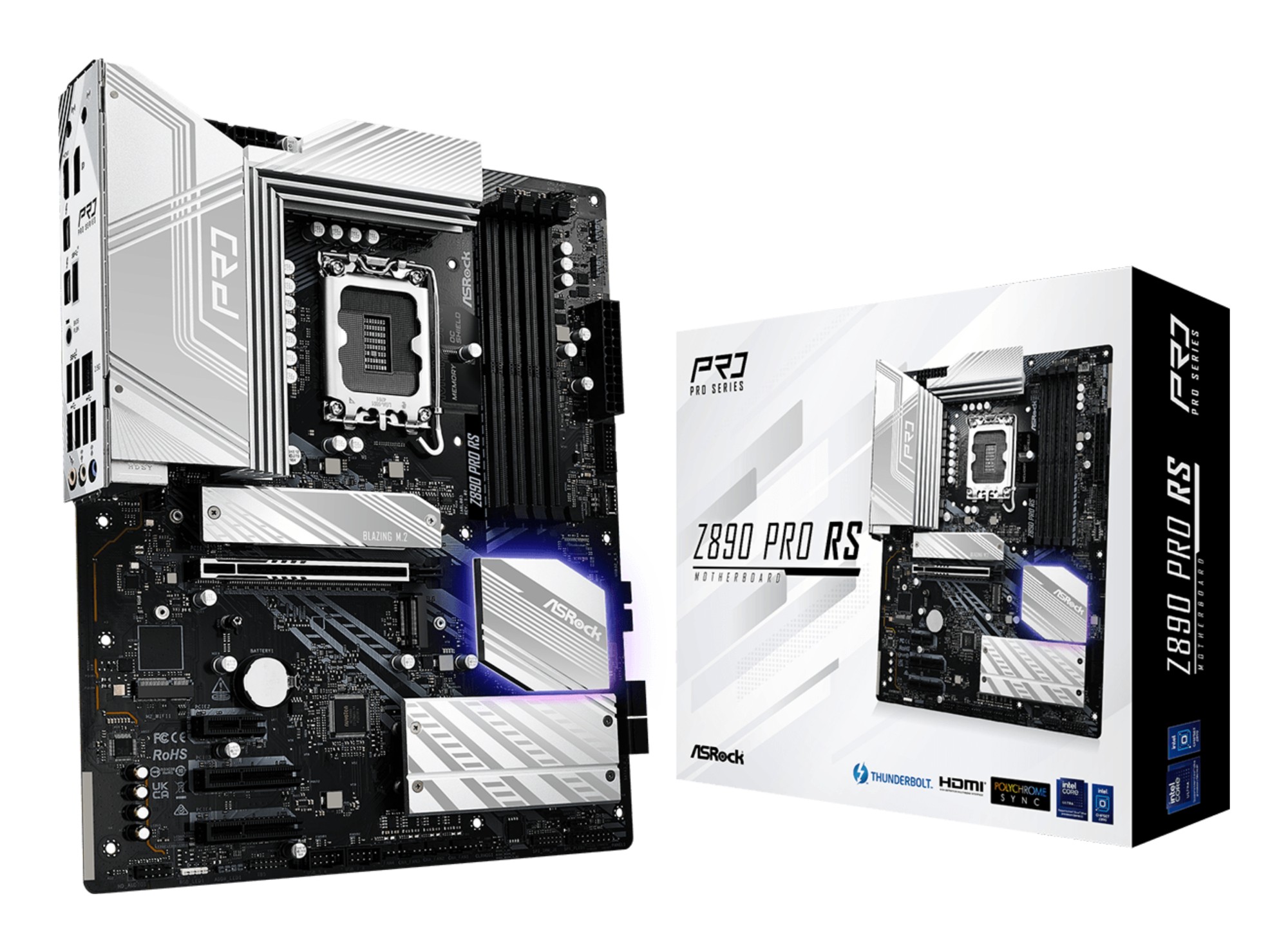 Asrock Z890 Pro RS Intel Z890 LGA 1851 (Socket V1) ATX